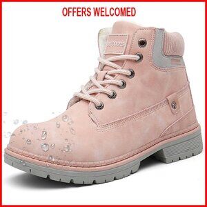 Warm Fur Lined Ankle Boots Waterproof Anti-Slip Hiking Snow Boots